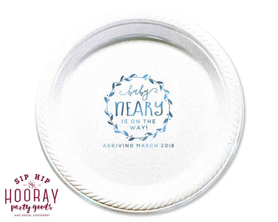 Baby Shower Gender Reveal Cake Plates #1886