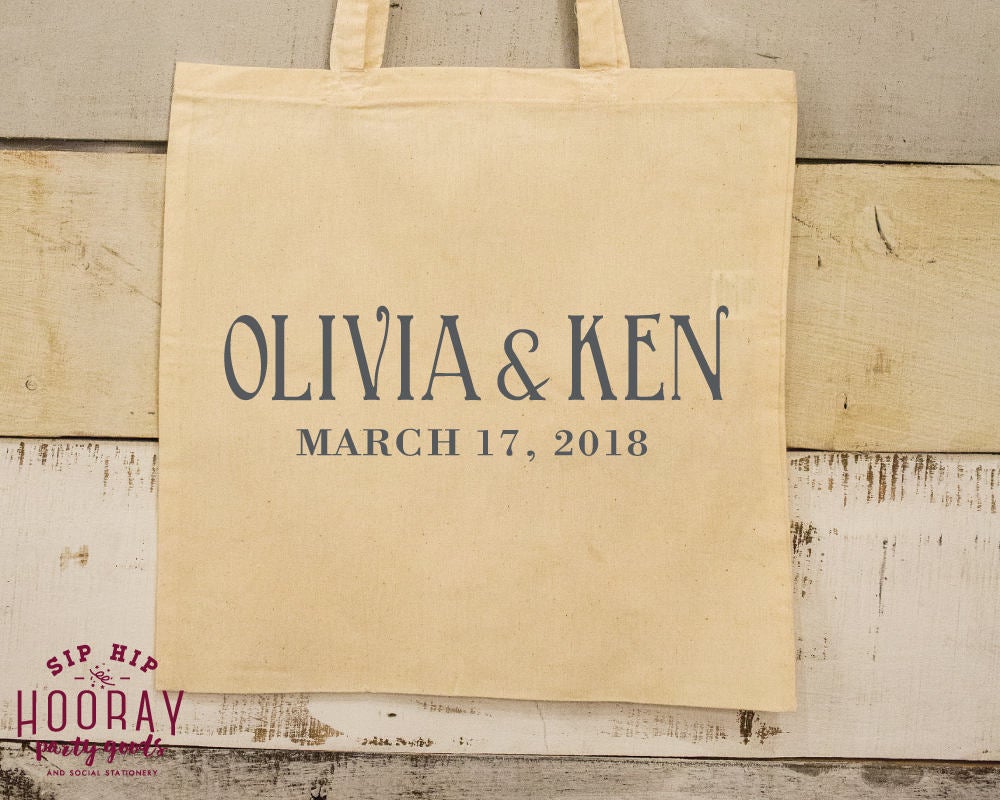 Custom Wedding Welcome Tote Bag 1888
