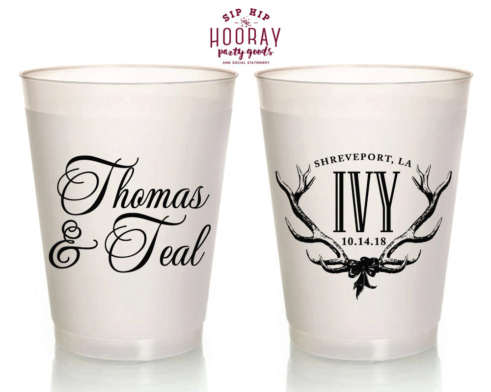 Rustic Southern Bridal Shower Frosted Cups #1823