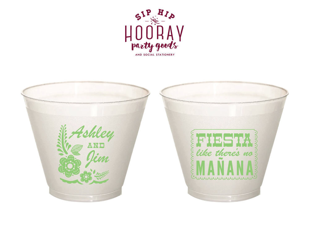 Fiesta Like There's No Manana 9oz Wine Cups #1825