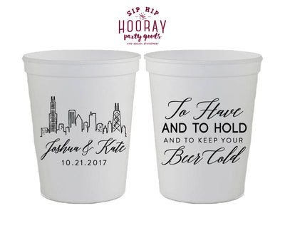 Personalized City Skyline Stadium Cups #1827