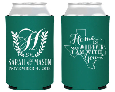 Custom State Wedding Can Coolers #1828