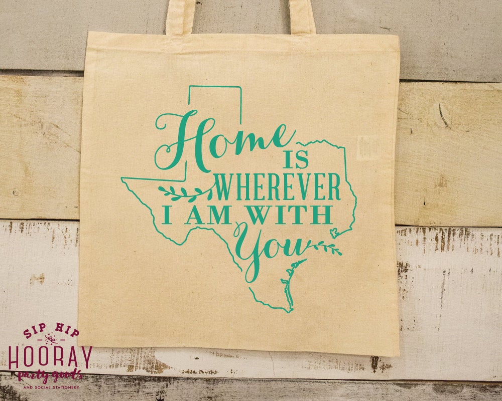 Floral Monogrammed Party Tote Bags #1828
