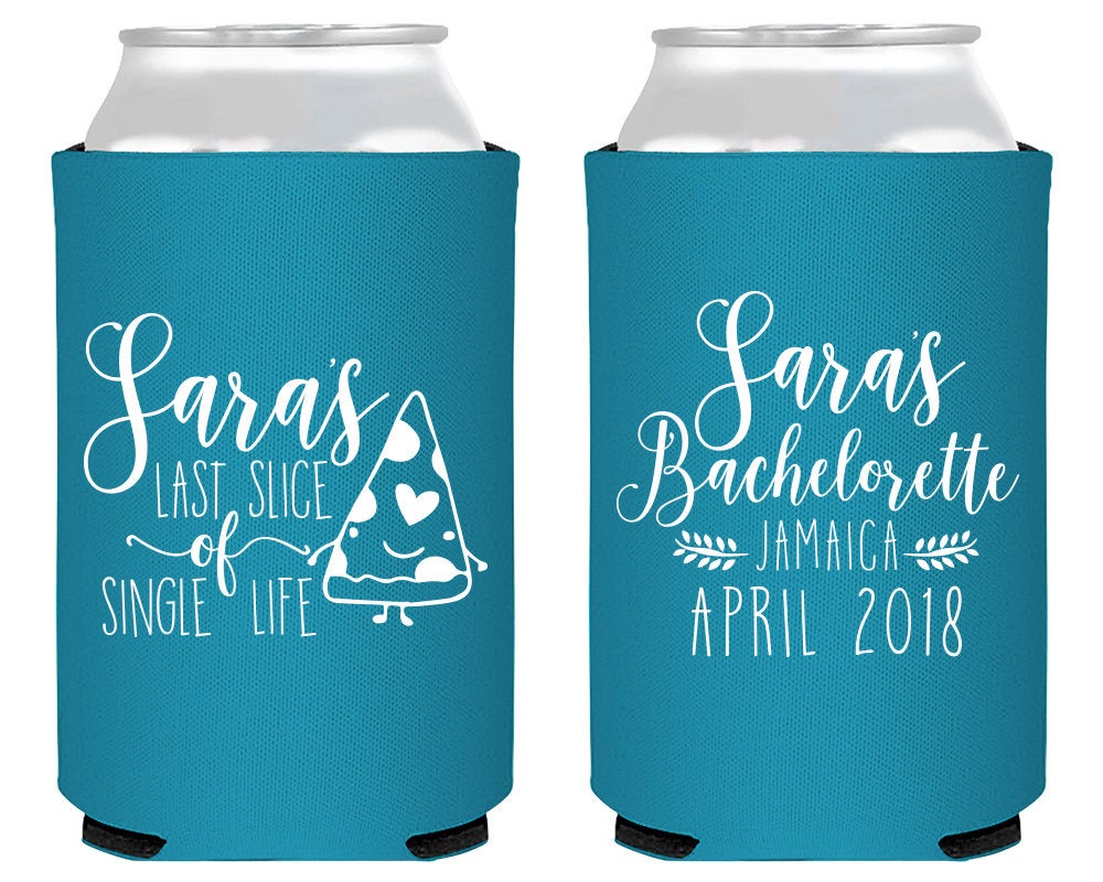 Pizza Party Bachelorette Neoprene Can Coolers, #1898
