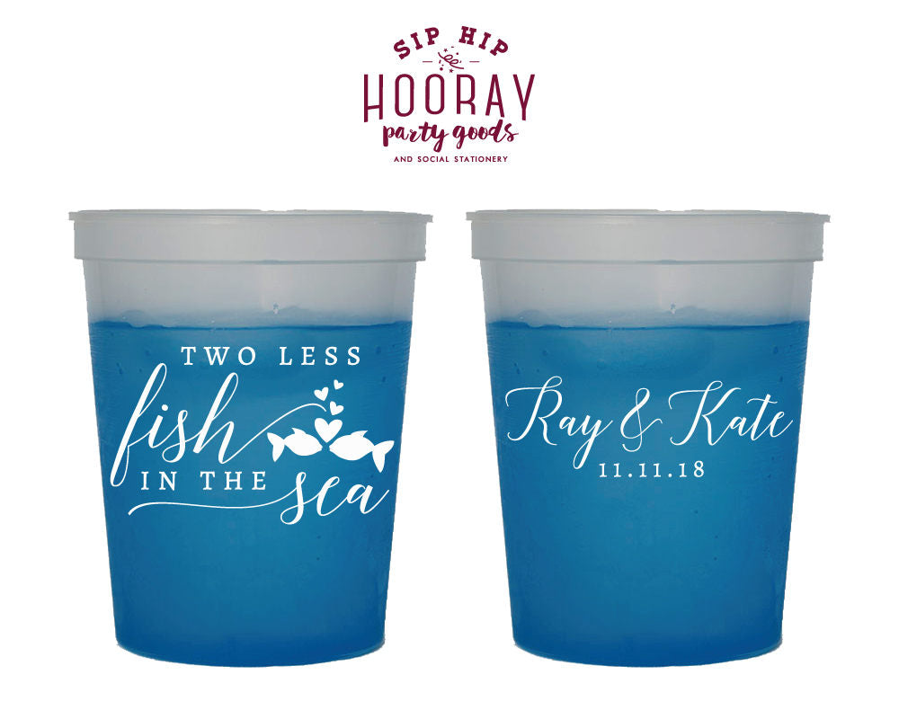Two Less Fish Color Changing Cups #1833