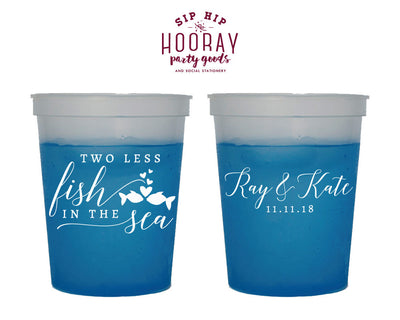Two Less Fish Color Changing Cups #1833