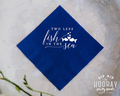 Two Less Fish in the Sea Beverage Napkins #1833