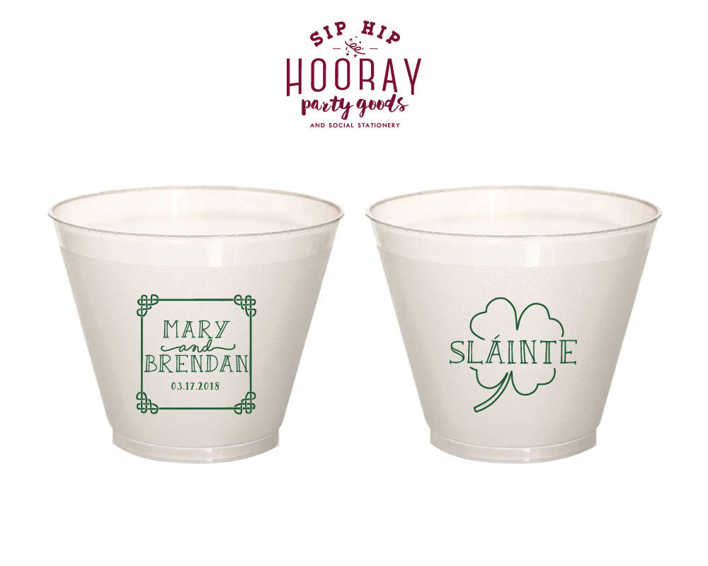 Celtic Irish Frame | Slainte Wedding 9oz Wine Cup #1838