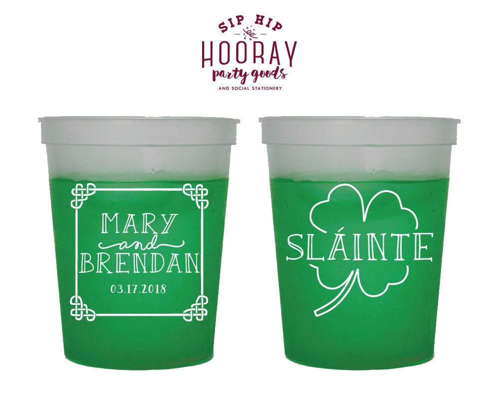 Irish Shamrock Party Color Changing Cups #1838
