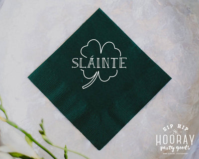 Irish Wedding Shamrock Beverage Napkins #1838