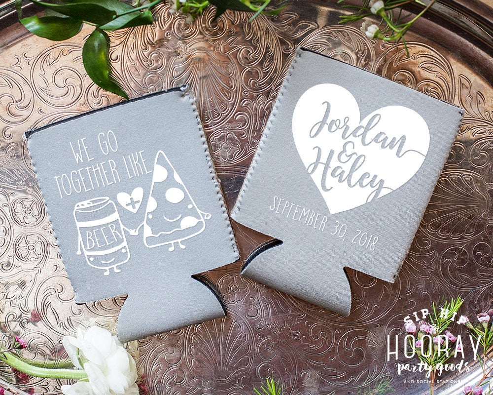 Neoprene Beer Lovers Wedding Can Cooler Design #1844