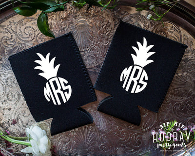 Pineapple Monogrammed Can Coolers #1443