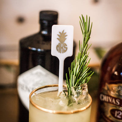 Pineapple Monogram Stir Sticks #1443