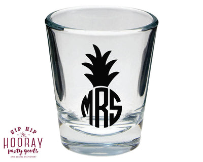 Pineapple Monogrammed Shot Glasses #1443