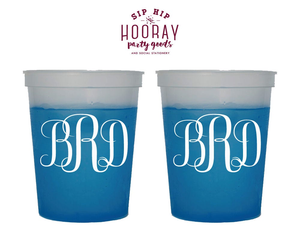 Whimsical Cursive Monogram Mood Cup #1847