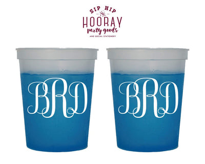 Whimsical Cursive Monogram Mood Cup #1847