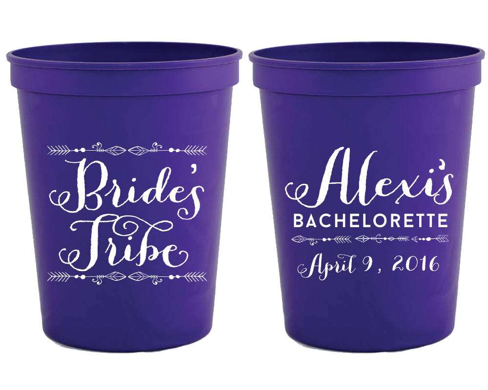 Bride's Tribe Bachelorette Stadium Cups #1855