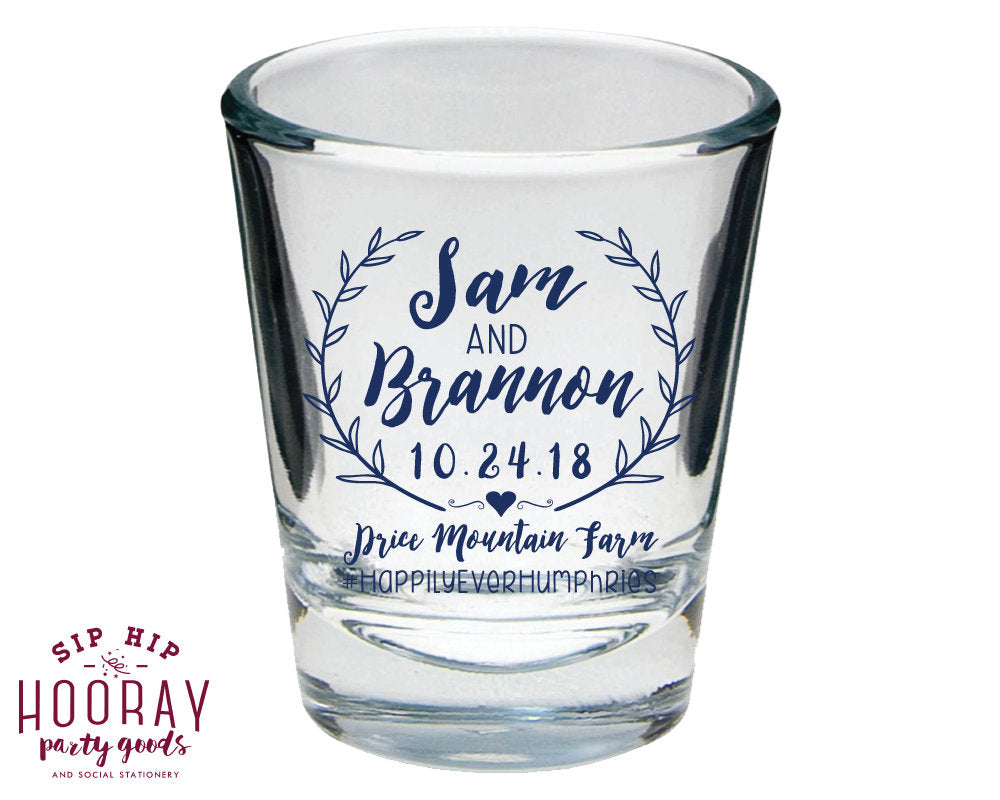 Fall in Love Rustic Shot Glasses #1899