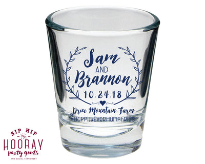 Fall in Love Rustic Shot Glasses #1899