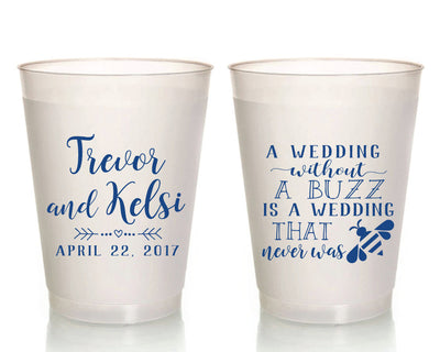 Wedding Without A Buzz Frosted Cups #1857