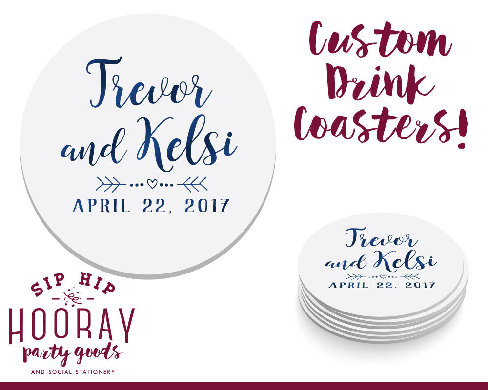 Custom Party Event Drink Coasters #1857