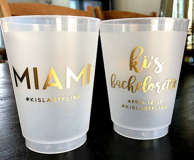 Before the Veil Bachelorette Party Frosted Cups