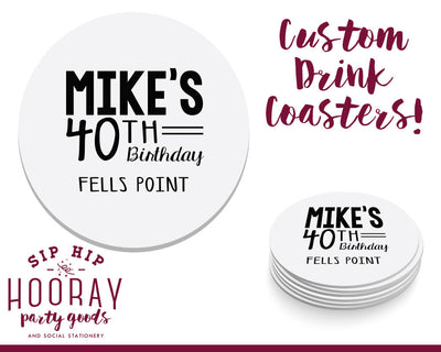 This Drink Belongs To Name Tag Coaster Design #1866