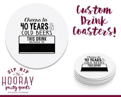 This Drink Belongs To Name Tag Coaster Design #1866