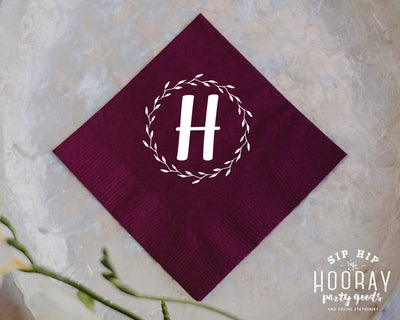 Custom Wedding Cocktail Napkins Design #1869