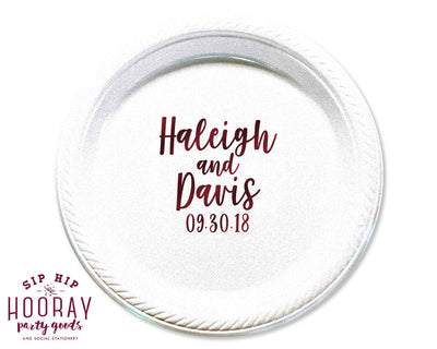 Floral Wreath Monogram Cake Plates #1869