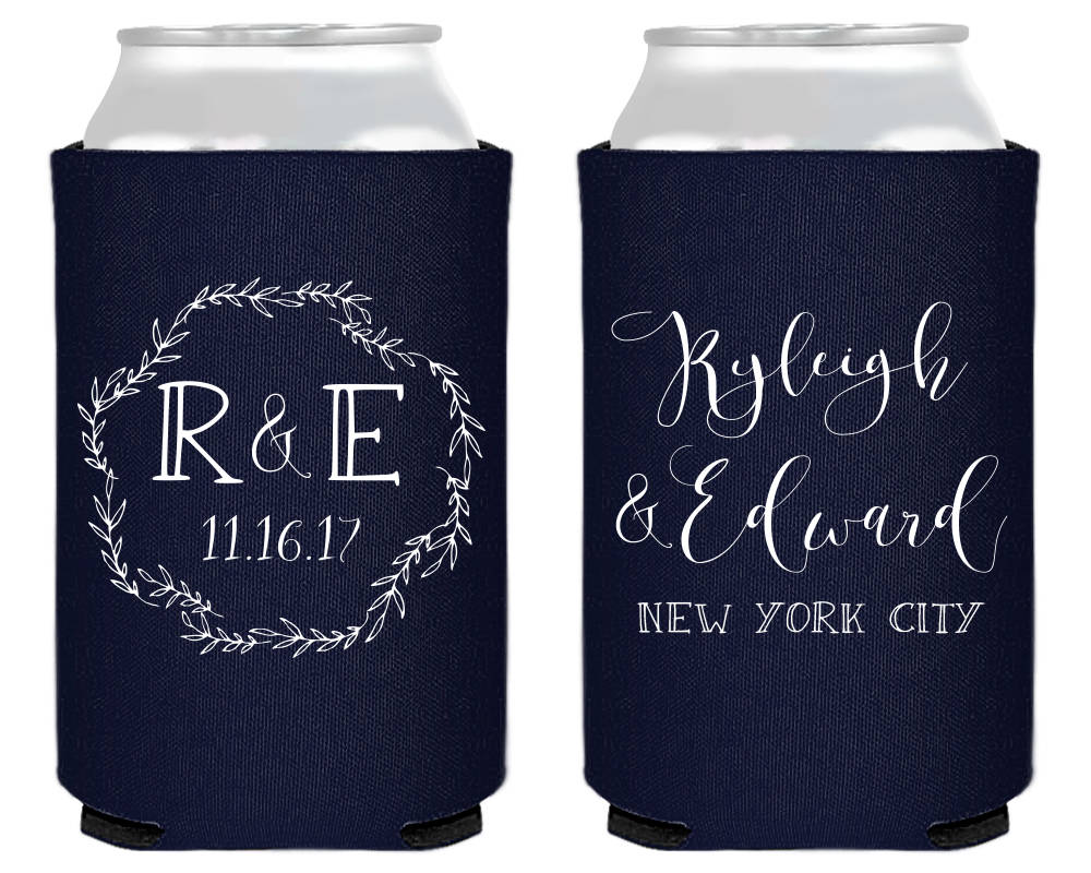 Personalized Wedding Favor Can Coolers #1873