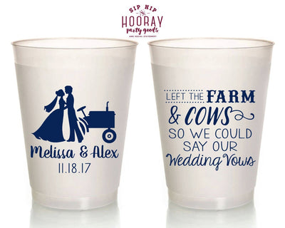 Country Wedding Frosted Cups #1876