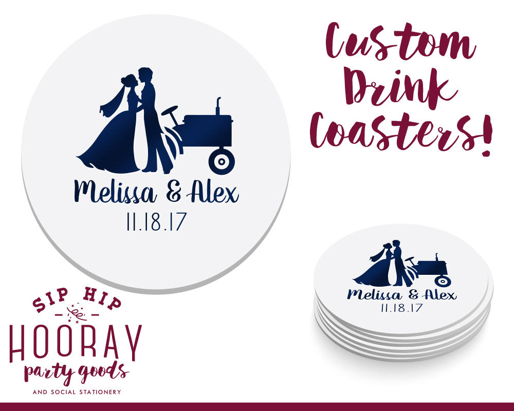 Country Wedding Coasters #1876