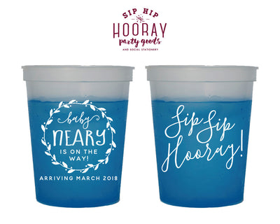 Gender Reveal Baby Shower Color Changing Cups #1886