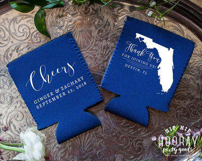 Cheers Wedding Favor Can Coolers #1891