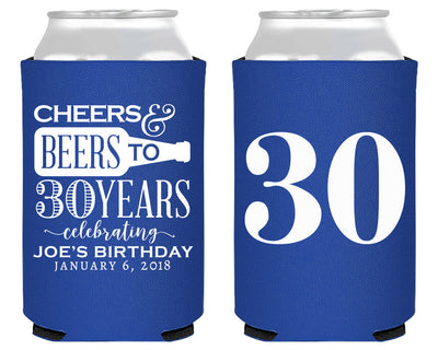 Cheers and Beers to 30 Years Can Cooler Design #1895