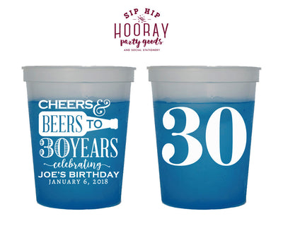 Cheers and Beers to 30 Years Mood Cup Design #1895