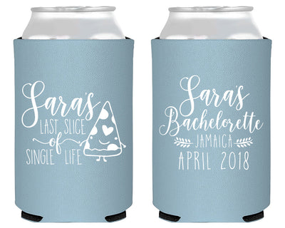 Pizza Party Bachelorette Neoprene Can Coolers, #1898