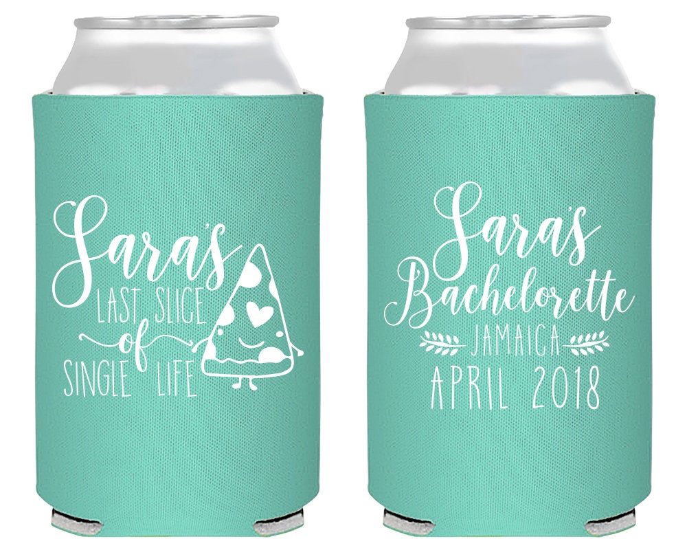 Pizza Party Bachelorette Neoprene Can Coolers, #1898