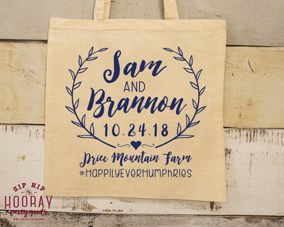 Rustic Fall Wreath Tote Bag Design #1899