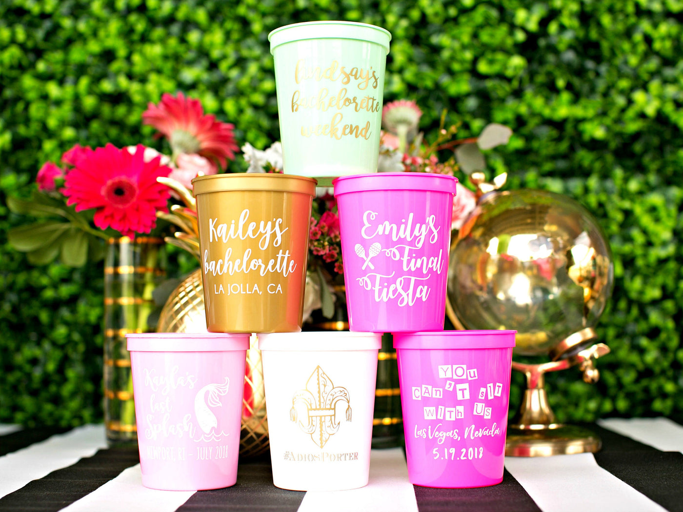 GIrls Trip Beach, Birthday Bachelorette Stadium Cups