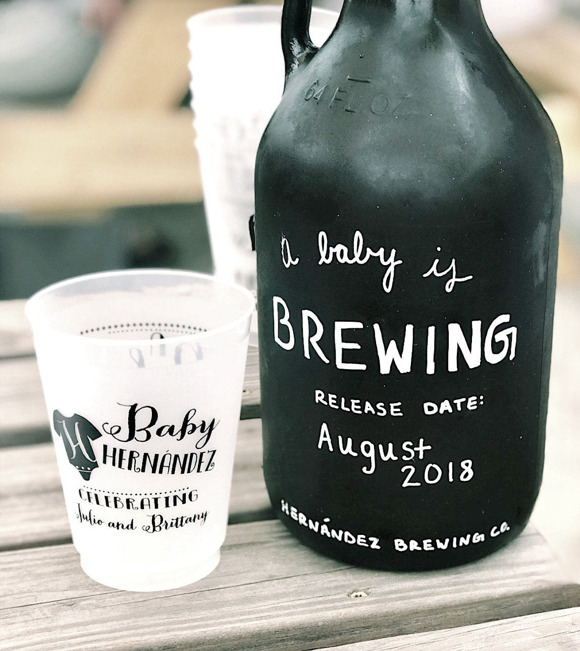 A Baby is Brewing Baby Shower Frosted Cup Design #1342