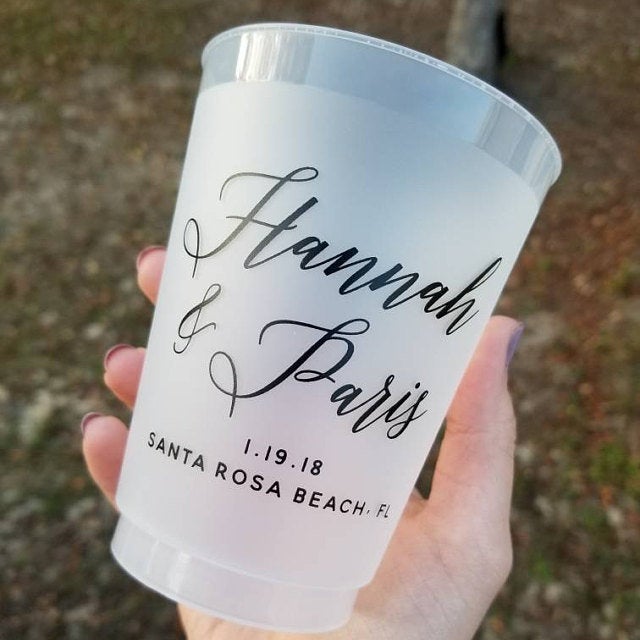 Custom Last Name 20oz Frosted Cups