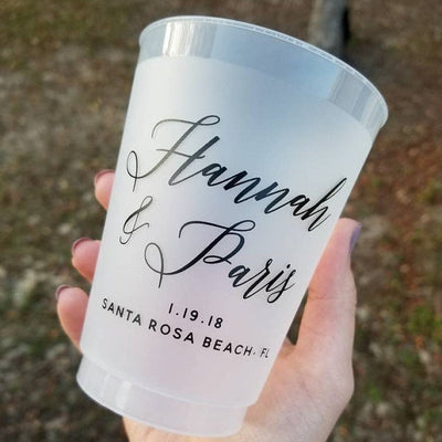 Custom Last Name 20oz Frosted Cups