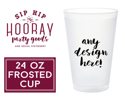 Personalized Party Event 24oz Frosted Cups