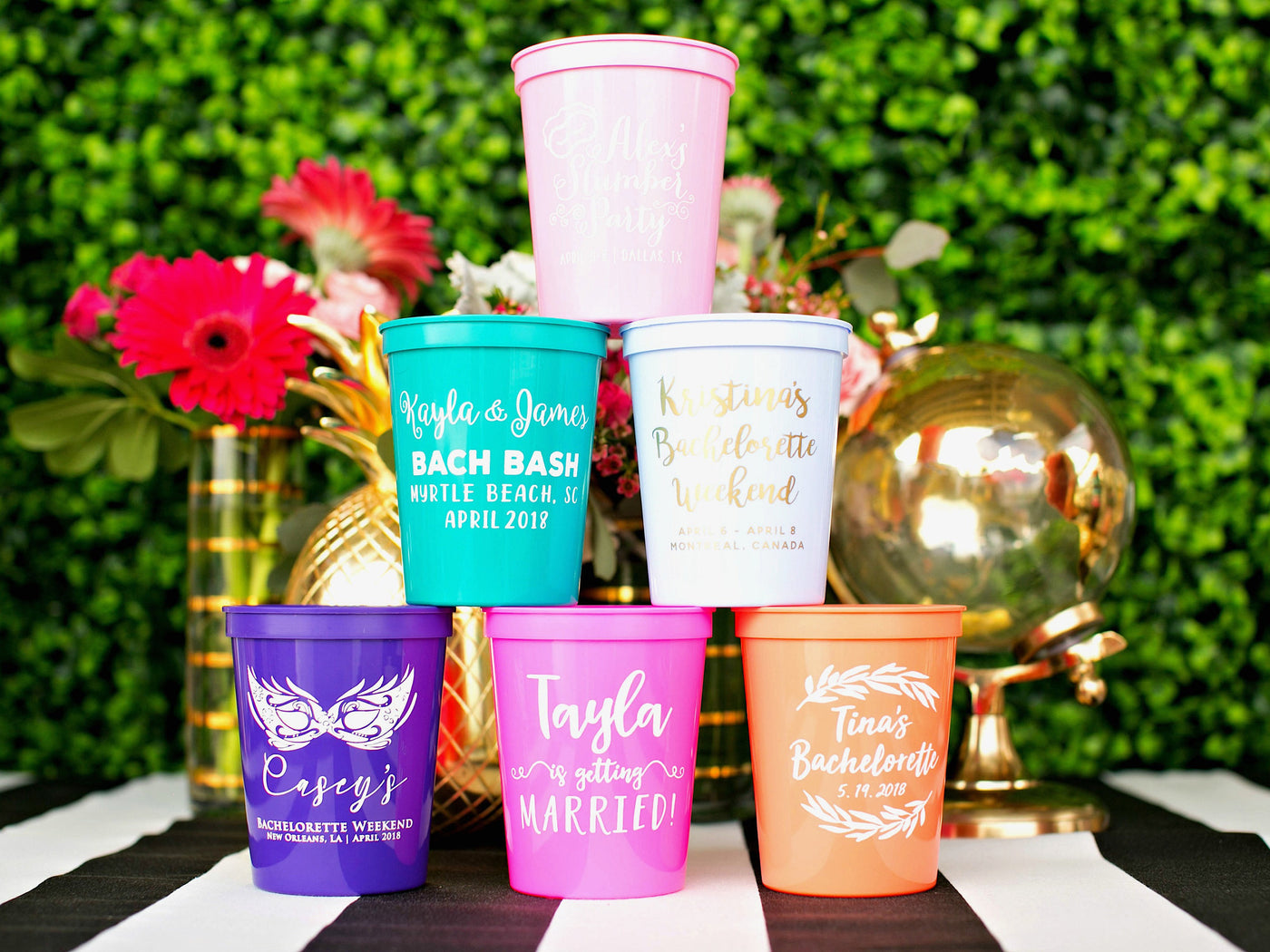 GIrls Trip Beach, Birthday Bachelorette Stadium Cups