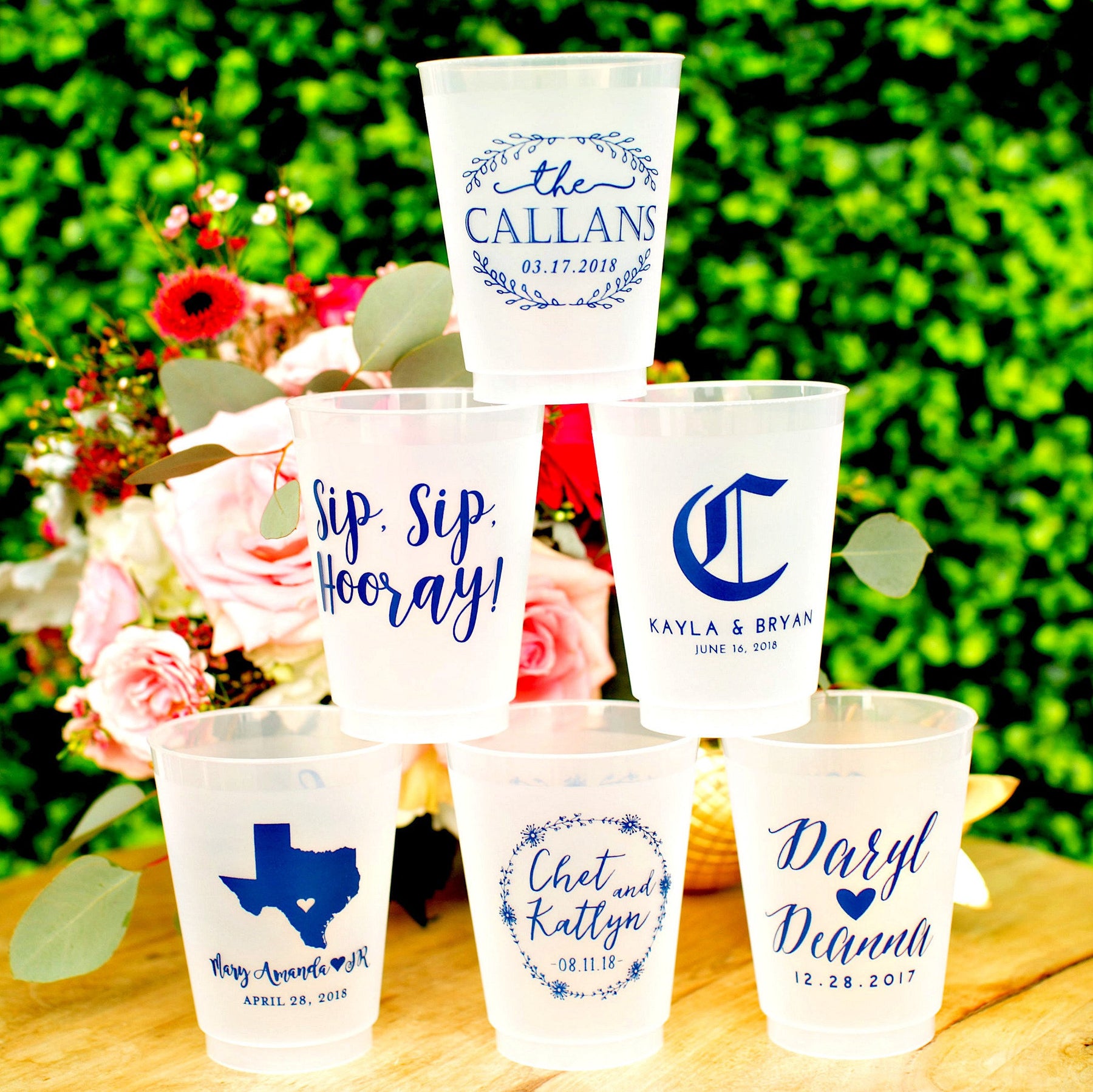 Custom Class Reunion Frosted Party Cups, Together Again