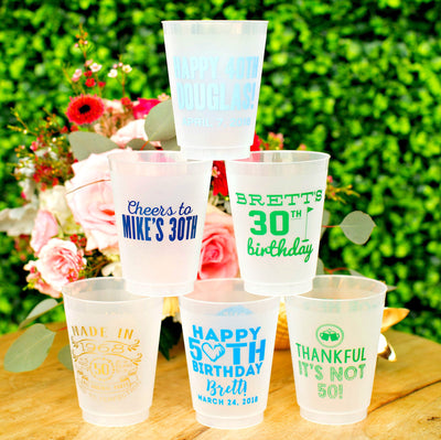 Birthday Party Favor Frosted Cups