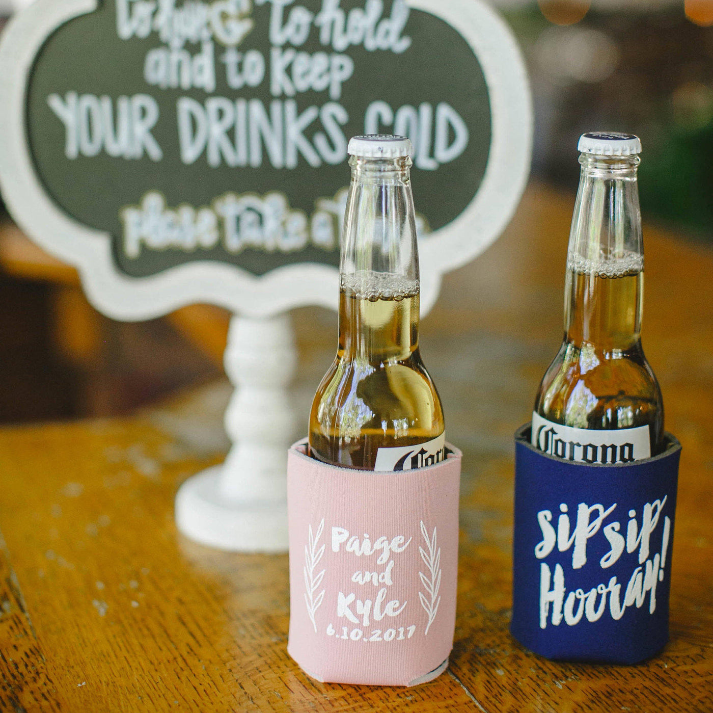Sip Sip Hooray Personalized Can Cooler Design #1095