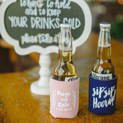 Sip Sip Hooray Personalized Can Cooler Design #1095